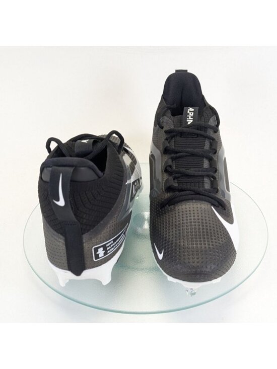 Nike Alpha Football Cleats Mens 11.5 Black White Molded Spikes Shoes HF4550-001 main image 7